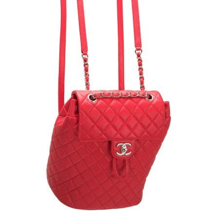 Zaini Chanel in Pelle Rosso 